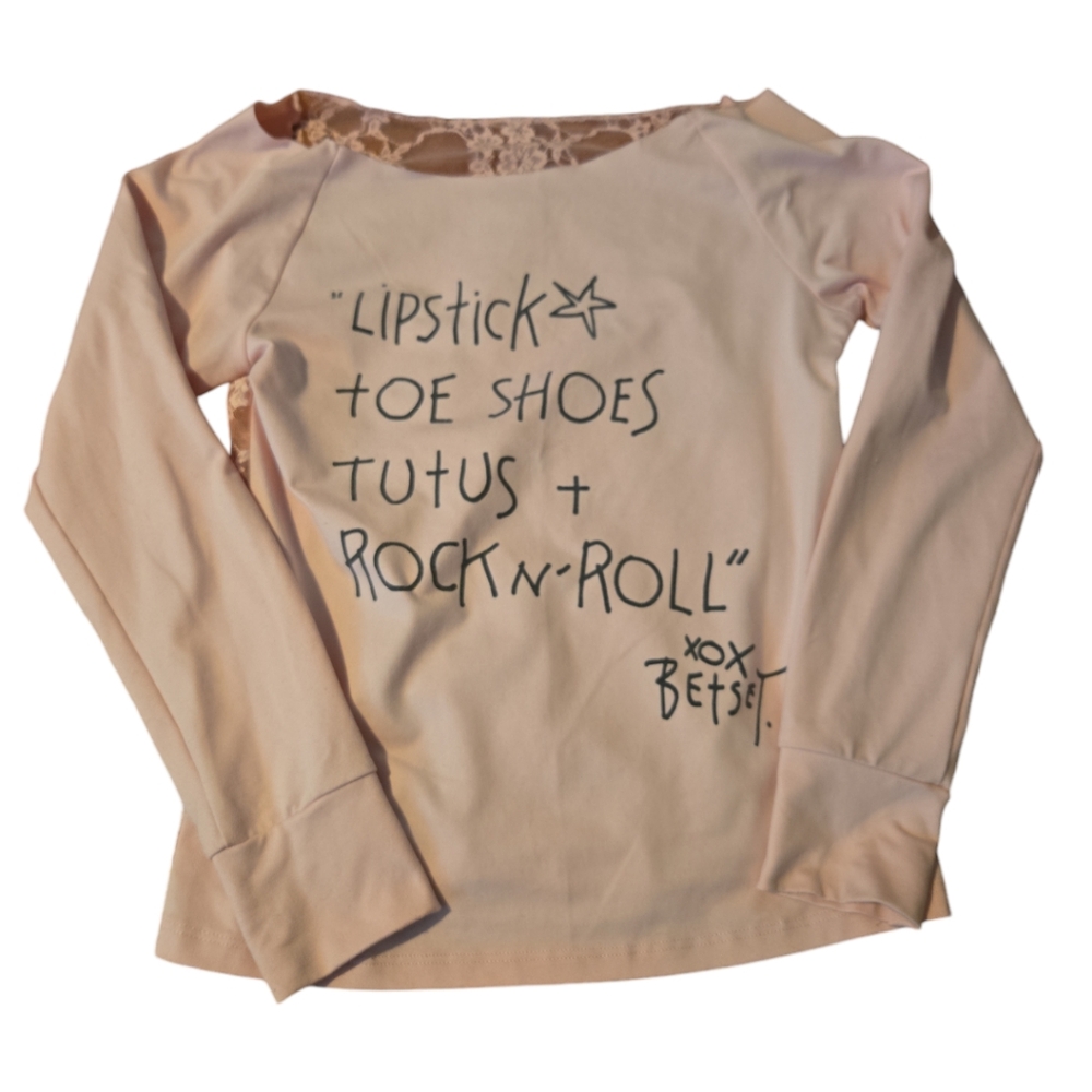 Betsey Johnson Lace Long Sleeve Tee